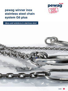 Catálogo Pewag Correntes e acessórios em aço inox Grau 6 para elevação de cargas
