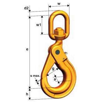 Gancho giratório rolamentado autoblocante WLHBW