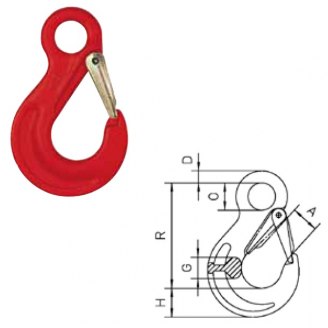 Gancho olhal com trava HS